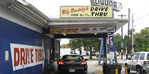liquor store drive through area